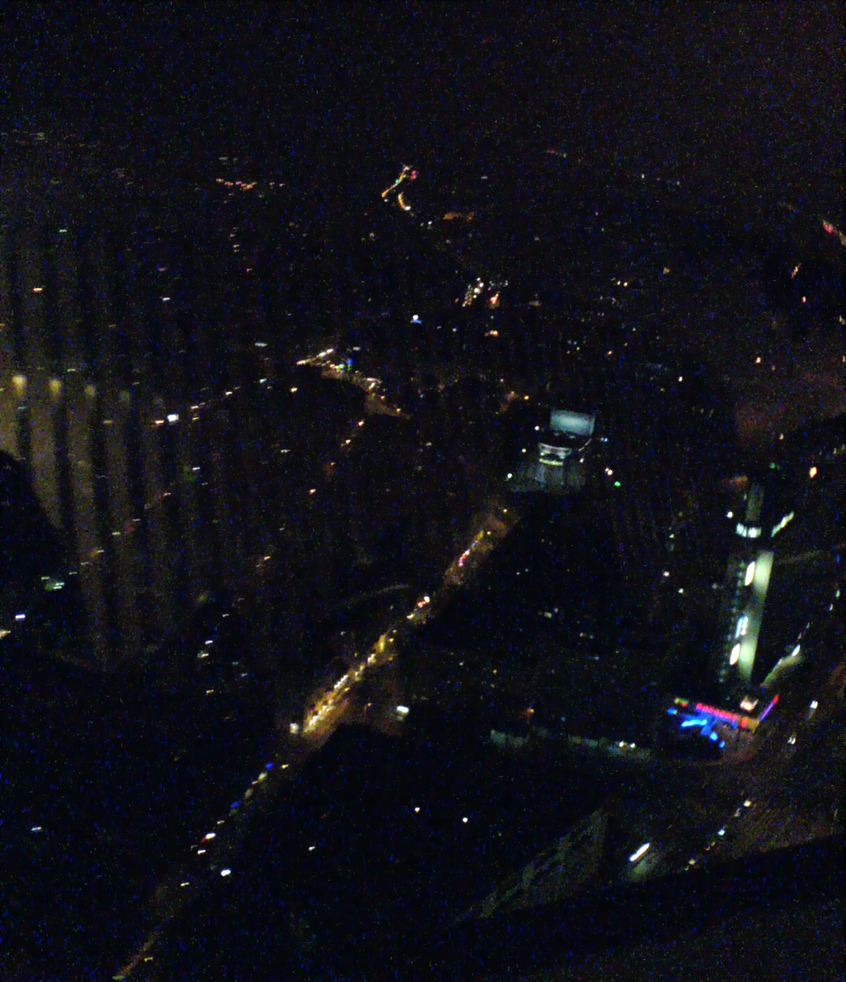 view from tv tower berlin, where concert took place at 10-11pm